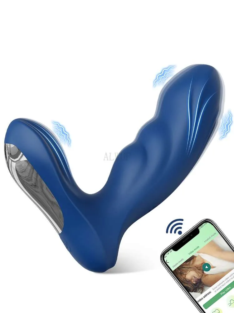 App-Controlled Prostate Massager for Men, Dual Vibration Prostate Stimulator, 9 Vibration Modes, Silicone & ABS Male Sex Toy, DC Rechargeable, 300mAh Battery,