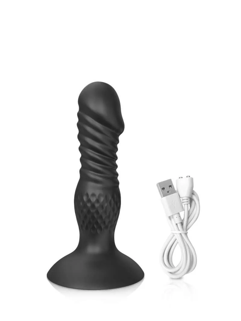 ALWUP Thrusting Anal Plug for Men with Remote Control 10-Speed Vibrating Prostate Massager USB-Powered Adult Toy