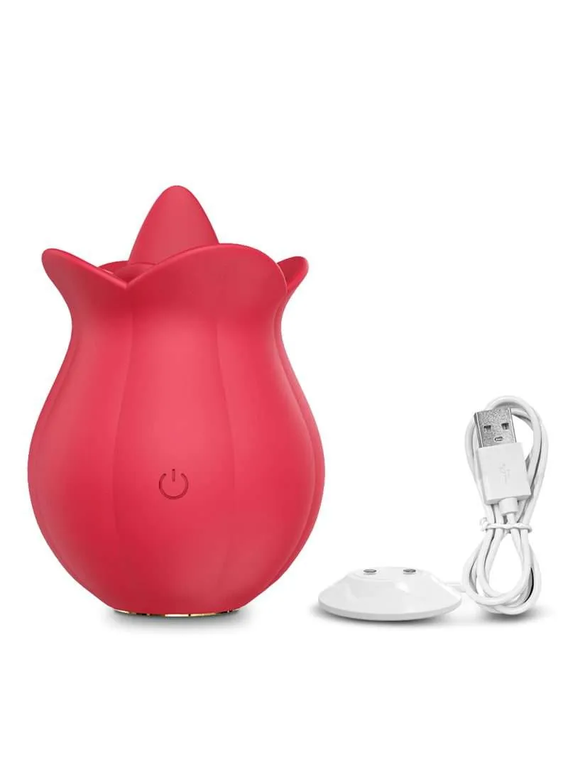 ALWUP 10-Mode Flower Vibrator for Women Private Design Nipple Stimulation Rose Toys Tongue Licking Sex Toy at Newest Price