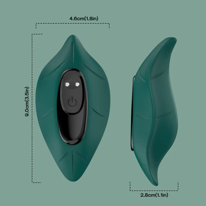 ALWUP New Leaf-shaped Wearable Vibrator Wireless Remote Control Electric Massage Vibrator Adult Product Sex Toy